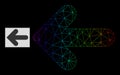 Spectral Gradient Polygonal Net Left Direction Icon Royalty Free Stock Photo