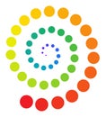 Spectral Gradiented Dotted Spiral Royalty Free Stock Photo