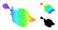 Spectrum Gradient Stars Mosaic Map of Heard and McDonald Islands Collage