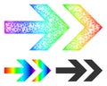 Spectral Hatched Gradient Arrow Right Icon