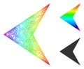 Spectral Hatched Gradient Arrowhead Left Icon