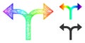 Spectral Hatched Gradient Bifurcation Arrows Left Right Icon