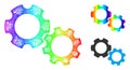 Spectral Hatched Gradient Gears Icon