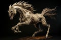 Spectral Horse demon skeleton. Generate Ai
