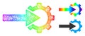 Spectral Linear Gradient Cog Integration Icon Royalty Free Stock Photo