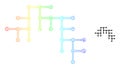 Spectral Net Gradient Binary Circuit Icon Royalty Free Stock Photo