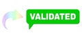 Spectral Net Gradient Redo Icon and Validated Chat Cloud with Shadow Royalty Free Stock Photo