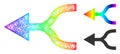 Spectral Net Mesh Gradient Combine Arrow Left Icon Royalty Free Stock Photo