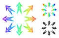 Spectral Net Mesh Gradient Expand Arrows Icon Royalty Free Stock Photo