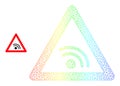 Spectral Network Gradient WiFi Warning Icon Royalty Free Stock Photo