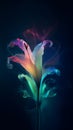 Spectral Refraction of beautiful flower generative AI Royalty Free Stock Photo