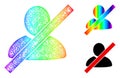 Spectral Hatched Gradient Wrong User Icon Royalty Free Stock Photo