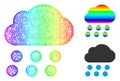 Spectral Network Gradient Rain Cloud Icon