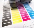 Spectrometer On Colour Chart Royalty Free Stock Photo