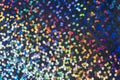 Spectrum abstract holographic background, trendy colorful backdrop in shiny confetti dots Royalty Free Stock Photo