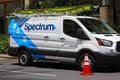 Spectrum cable service provider van in Honolulu, Hawaii. Royalty Free Stock Photo