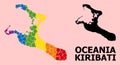 Spectrum Collage Map of Kiribati Island for LGBT