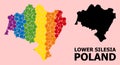 Spectrum Collage Map of Lower Silesia Province for LGBT