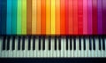 A spectrum of color keys. Color piano Royalty Free Stock Photo