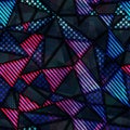 Spectrum color triangle seamless pattern