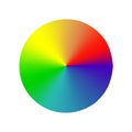 Spectrum color wheel on white background. Royalty Free Stock Photo