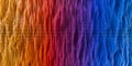 Spectrum colored bar graph field from gradient cube or box mesh array background, abstract modern data visualisation, science,