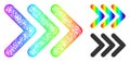 Spectrum Linear Gradient Triple Arrowhead Right Icon