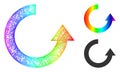 Spectral Net Mesh Gradient Rotate Up Icon Royalty Free Stock Photo