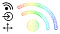 Spectrum Gradient Irregular Mesh Wi-Fi Access Point Icon Royalty Free Stock Photo
