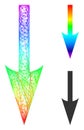 Rainbow Net Gradient Sharp Arrow Down Icon Royalty Free Stock Photo