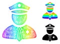 Spectral Linear Gradient Police Guy Icon