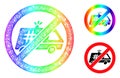 Rainbow Net Mesh Gradient Stop Jail Police Car Icon