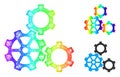 Spectral Linear Gradient Gears Icon Royalty Free Stock Photo