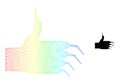 Rainbow Mesh Gradient Monster Hand Icon Royalty Free Stock Photo