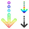 Rainbow Net Mesh Gradient Send Down Icon Royalty Free Stock Photo