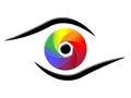 Spectrum Eye Shows Colorful Background And Chromatic