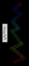 Spectrum Gradiented Polygonal Network Zigzag Line Icon