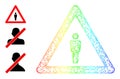 Spectrum Gradient Network Mesh Human Warning Icon