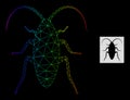 Spectrum Gradient Polygonal Net Cockroach Icon Royalty Free Stock Photo