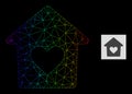 Spectrum Gradient Polygonal Net Lovely House Icon