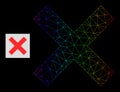 Spectrum Gradient Polygonal Net Reject Cross Icon
