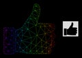 Spectrum Gradient Polygonal Net Thumb Up Icon