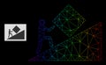 Spectrum Gradient Polygonal Network Pointless Task Icon