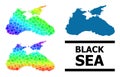 Spectrum Gradient Starred Mosaic Map of Black Sea Collage