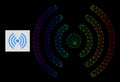Spectrum Gradiented Polygonal Network Wi-Fi Signal Icon Royalty Free Stock Photo