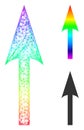 Spectrum Linear Gradient Sharp Arrow Up Icon Royalty Free Stock Photo