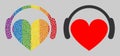 Spectrum Love heart headphones Composition Icon of Circles Royalty Free Stock Photo