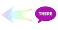 Spectrum Mesh Gradient Arrow Left Icon and There Speech Balloon with Shadow