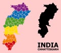 Spectrum Mosaic Map of Chhattisgarh State for LGBT