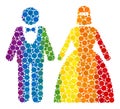 Spectrum Muslim marriage couple Mosaic Icon of Spheres